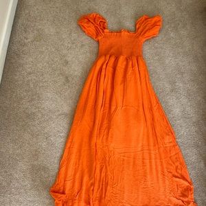 NWT Off the Shoulder Orange Dress